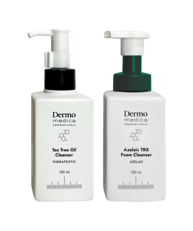Dermomedica - Zestaw do dwuetapowego oczyszczania: Tea Tree Oil 150 ml + Azelaic TRX Foam 150 ml