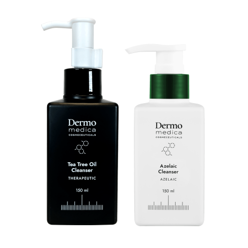 Dermomedica - Zestaw do dwuetapowego oczyszczania: Tea Tree Oil 150ml + Azelaic Cleanser 150ml