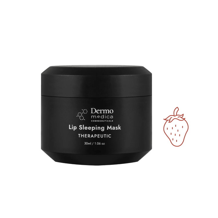 Dermomedica Lip Sleeping Mask Strawberry - Terapeutyczna maska regenerująca do ust 30 g