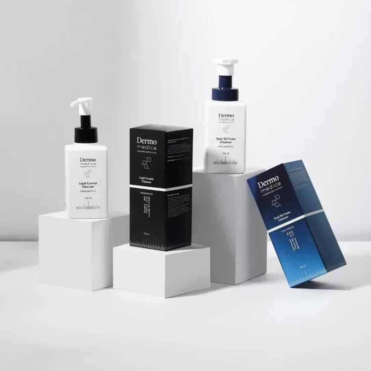 Dermomedica - Zestaw do dwuetapowego oczyszczania: Lipid Control Cleanser 150 ml + Snail B5 Foam 150 ml
