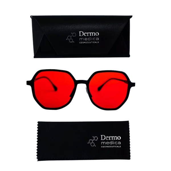 Dermomedica Red Cool - Okulary blokujące 100% światła niebieskiego i zielonego