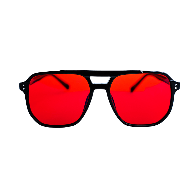 Dermomedica Red Trendy - Okulary blokujące 100% światła niebieskiego i zielonego