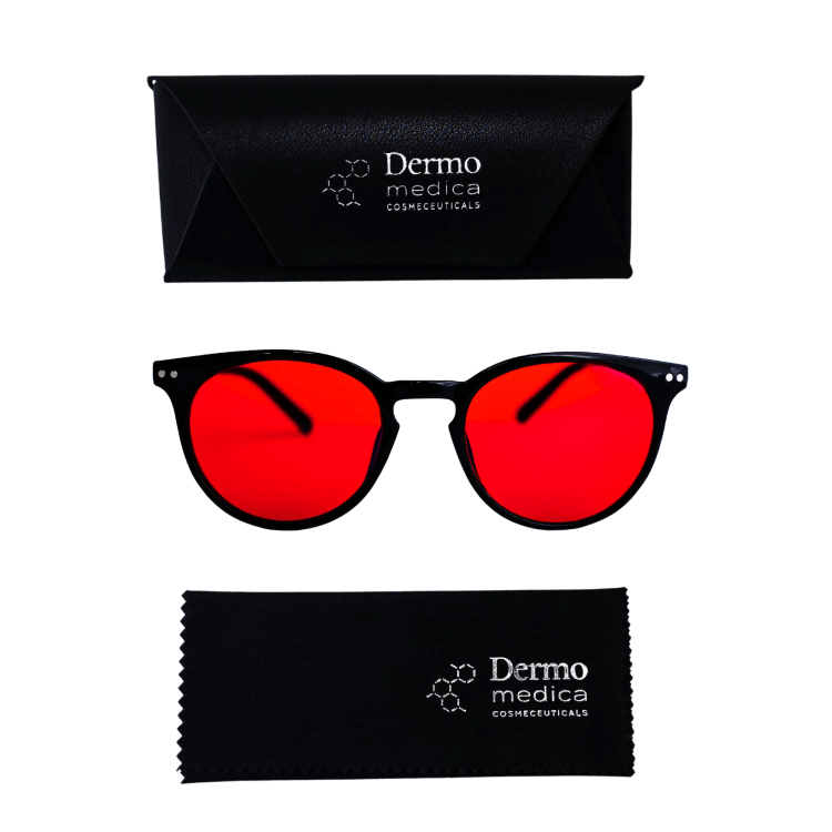 Dermomedica Red Challenge - Okulary blokujące 100% światła niebieskiego i zielonego