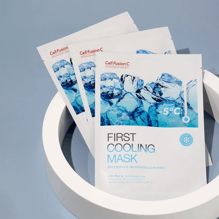 Cell Fusion C First Cooling Mask - Kojąca maska hydrożelowa 5 x 27 g