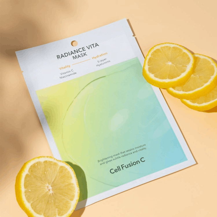 Cell Fusion C Radiance Vita Mask - Rozświetlająco-nawilżająca maska w płacie 5 szt. x 25 ml