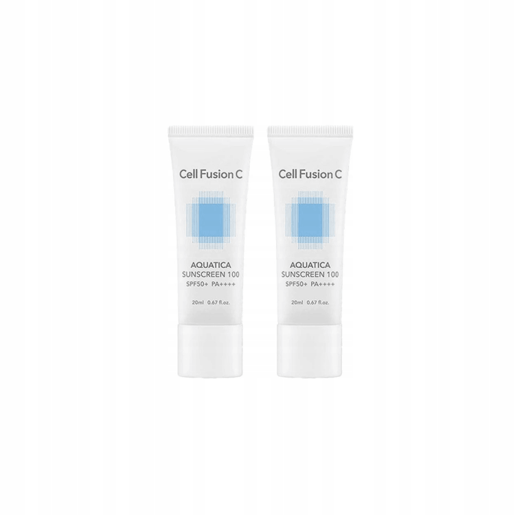 Cell Fusion C Aquatica Sunscreen 100 SPF 50+ / PA++++ - Nawilżający krem ochronny 2x35ml