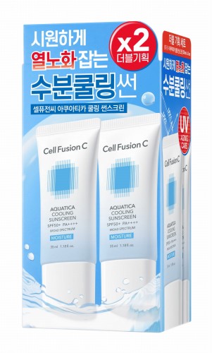 Cell Fusion C Aquatica Cooling Sunscreen SPF 50+ / PA++++ - Chłodząco-nawilżający krem ochronny 2 x 35 ml
