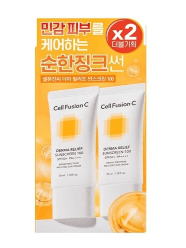 Cell Fusion C Derma Relief Sunscreen 100 SPF 50+ / PA++++ - Łagodny krem mineralny 50 ml
