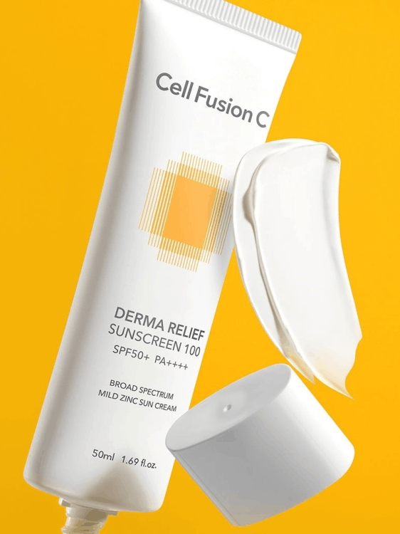 Cell Fusion C Derma Relief Sunscreen 100 SPF 50+ / PA++++ - Łagodny krem mineralny 50 ml