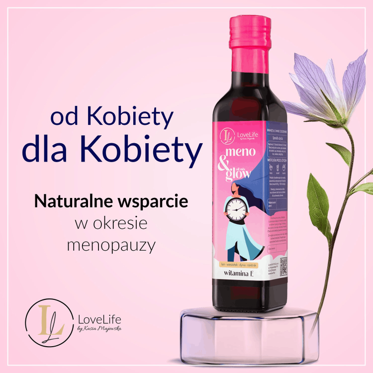 LoveLife meno&amp;glow - Wsparcie dla kobiet w okresie okołomenopauzalnym 250 ml