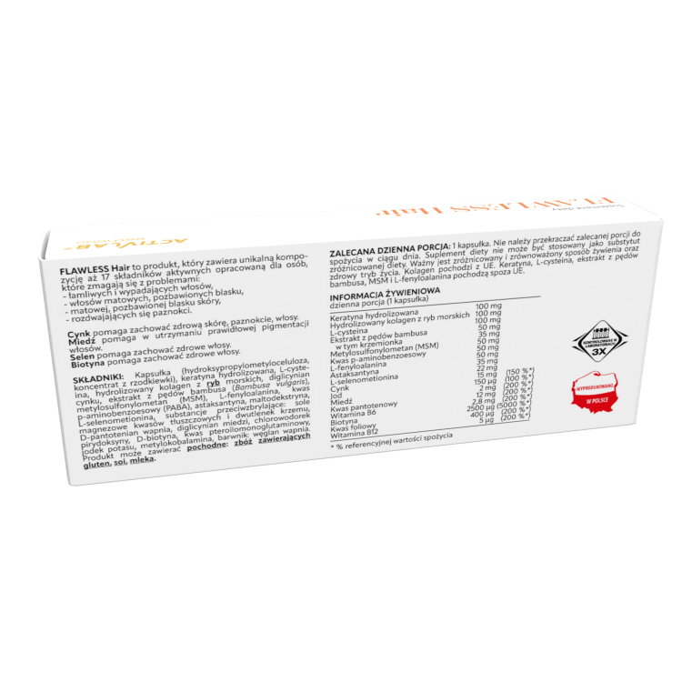 ActivLab Anti-aging Flawless Hair - Kompleksowe wsparcie dla zdrowych włosów 60 kapsułek