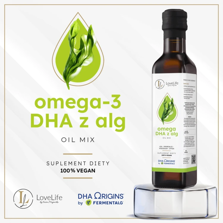 LoveLife Omega-3 DHA z alg - formuła dla sprawności mózgu 250 ml