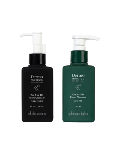Dermomedica - Zestaw do dwuetapowego oczyszczania: Tea Tree Oil 150 ml + Azelaic TRX Foam 150 ml