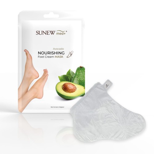 SunewMed+ Nourishing Foot Cream Mask - Nawilżająca maska na stopy z olejem awokado 1szt