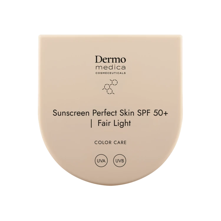 Dermomedica Sunscreen Perfect Skin SPF 50+ | FAIR LIGHT Fotoprotekcja, pielęgnacja i wyrównanie kolorytu w kompakcie