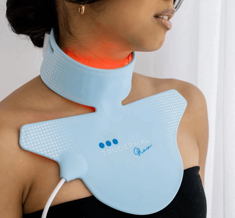 Trudermal Glow LED Maska na szyję i dekolt | Silikonowa maska fototerapeutyczna LED