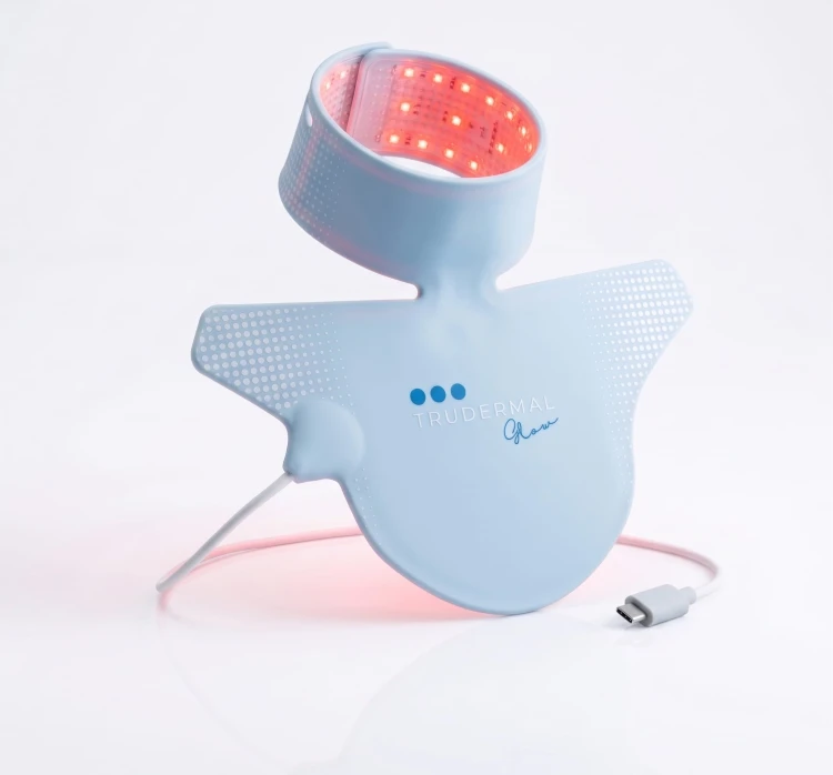 Trudermal Glow LED Maska na szyję i dekolt | Silikonowa maska fototerapeutyczna LED
