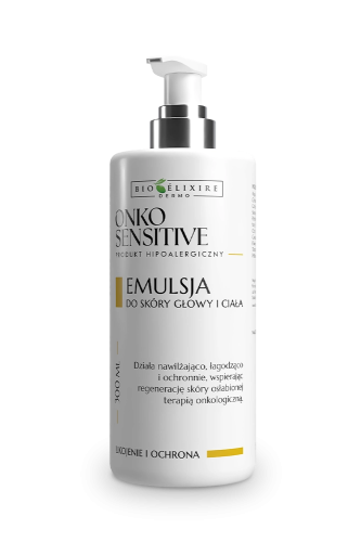 Bioelixire OnkoSensitive Emulsja do skóry głowy i ciała | Specjalistyczna emulsja łagodząco-nawilżająca 200 ml