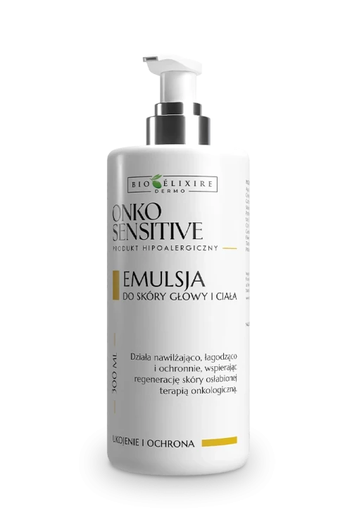 Bioelixire OnkoSensitive Emulsja do skóry głowy i ciała | Specjalistyczna emulsja łagodząco-nawilżająca 200 ml