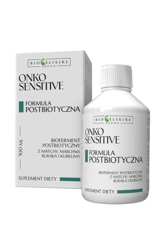 OnkoSensitive Formuła postbiotyczna | Specjalistyczny syrop postbiotyczny wspierający rekonwalescencję i mikrobiom 500 ml