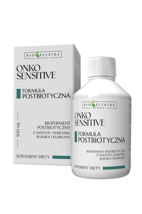 OnkoSensitive Formuła postbiotyczna | Specjalistyczny syrop postbiotyczny wspierający rekonwalescencję i mikrobiom 500 ml