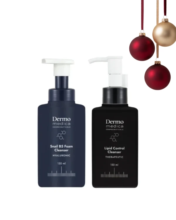 Dermomedica - Zestaw do dwuetapowego oczyszczania: Lipid Control Cleanser 150 ml + Snail B5 Foam 150 ml