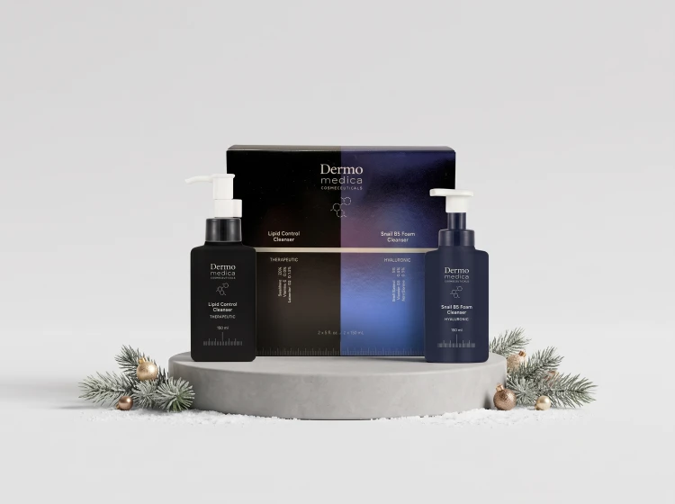 Dermomedica - Zestaw do dwuetapowego oczyszczania: Lipid Control Cleanser 150 ml + Snail B5 Foam 150 ml