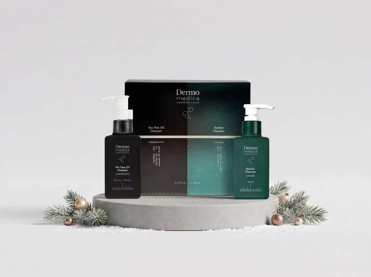 Dermomedica - Zestaw do dwuetapowego oczyszczania: Tea Tree Oil 150ml + Azelaic Cleanser 150ml