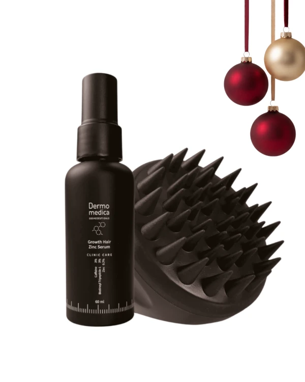 DERMOMEDICA Growth Hair Zinc Serum 60 ml + Scalp Massager - Zestaw stymulujący wzrost włosów